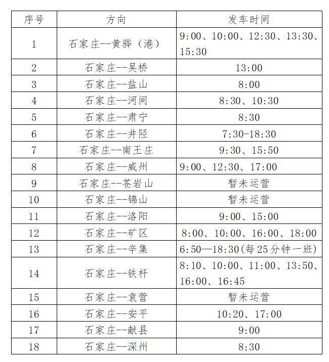 白佛客運(yùn)站時刻表最新