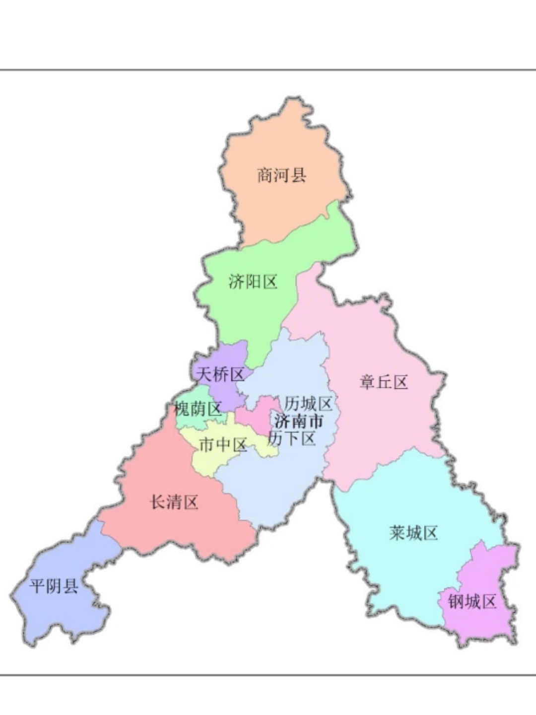 濟南市最新區(qū)域劃分圖，城市探索之旅啟程
